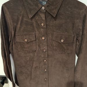 Vintage gap suede button down